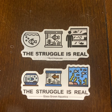 Load image into Gallery viewer, Fish Tank Struggles Decal Sticker-Decorative Stickers-Glass Grown-Glass Grown Aquatics-Aquarium live fish plants, decor