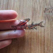 Load image into Gallery viewer, Pick your own nano fish sticker-Decorative Stickers-Glass Grown-Celestial Pearl Danio #026-Glass Grown Aquatics-Aquarium live fish plants, decor
