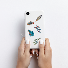 Load image into Gallery viewer, Pick your own nano fish sticker-Decorative Stickers-Glass Grown-Celestial Pearl Danio #026-Glass Grown Aquatics-Aquarium live fish plants, decor