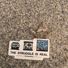 Load image into Gallery viewer, Colorful Fish Tank Struggles Decal Sticker-Decorative Stickers-Glass Grown-3" x 1.5"-Glass Grown Aquatics-Aquarium live fish plants, decor