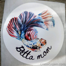 Load image into Gallery viewer, Betta Mom Decal Stickers-Decorative Stickers-Glass Grown-Glass Grown Aquatics-Aquarium live fish plants, decor