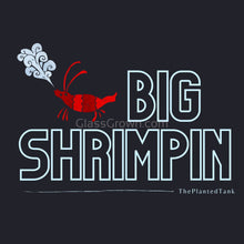 Load image into Gallery viewer, Big Shrimpin' T-Shirt-Shirts & Tops-Glass Grown Aquatics-Black-S-Glass Grown Aquatics-Aquarium live fish plants, decor