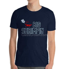Load image into Gallery viewer, Big Shrimpin' T-Shirt-Shirts & Tops-Glass Grown Aquatics-Navy-S-Glass Grown Aquatics-Aquarium live fish plants, decor