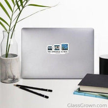 Load image into Gallery viewer, Colorful Fish Tank Struggles Decal Sticker-Decorative Stickers-Glass Grown-3" x 1.5"-Glass Grown Aquatics-Aquarium live fish plants, decor