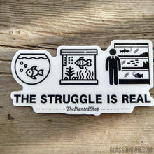 Load image into Gallery viewer, Fish Tank Struggles Decal Sticker-Decorative Stickers-Glass Grown-Glass Grown Aquatics-Aquarium live fish plants, decor