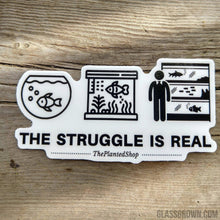 Load image into Gallery viewer, Fish Tank Struggles Decal Sticker-Decorative Stickers-Glass Grown-Glass Grown Aquatics-Aquarium live fish plants, decor