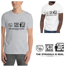 Load image into Gallery viewer, The Struggle is Real T-Shirt-Shirts & Tops-Glass Grown Aquatics-Sport Grey-S-Glass Grown Aquatics-Aquarium live fish plants, decor