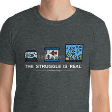 Load image into Gallery viewer, The Struggle is Real T-Shirt-Shirts & Tops-Glass Grown Aquatics-Dark Heather-S-Glass Grown Aquatics-Aquarium live fish plants, decor