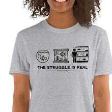 Load image into Gallery viewer, The Struggle is Real T-Shirt-Shirts & Tops-Glass Grown Aquatics-Sport Grey-S-Glass Grown Aquatics-Aquarium live fish plants, decor