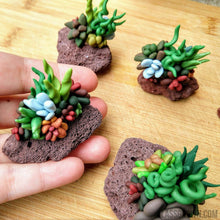 Load image into Gallery viewer, Tiny Succulent Lava Rock Decor-Aquarium Decor-Glass Grown-Glass Grown Aquatics-Aquarium live fish plants, decor