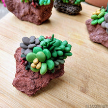 Load image into Gallery viewer, Tiny Succulent Rock Decor-Aquarium Decor-Glass Grown-Glass Grown Aquatics-Aquarium live fish plants, decor