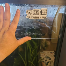Load image into Gallery viewer, Fish Tank Struggles Decal Sticker-Decorative Stickers-Glass Grown-Glass Grown Aquatics-Aquarium live fish plants, decor
