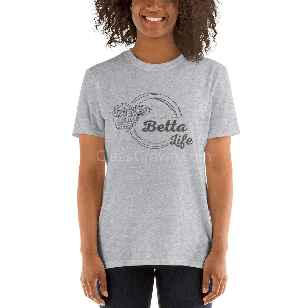 Betta Life T-Shirt-Shirts & Tops-Glass Grown Aquatics-Sport Grey-S-Glass Grown Aquatics-Aquarium live fish plants, decor