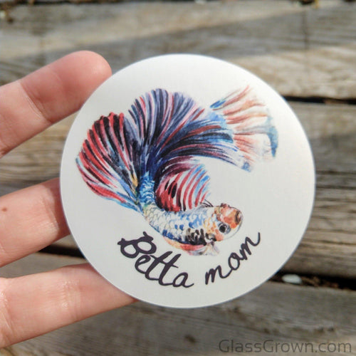 Betta Mom Decal Stickers-Decorative Stickers-Glass Grown-Glass Grown Aquatics-Aquarium live fish plants, decor