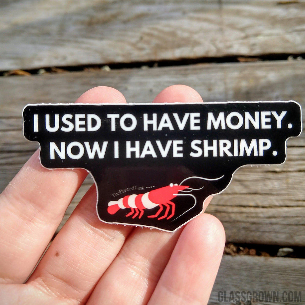 Red Cherry Shrimp Decal Sticker-Decorative Stickers-Glass Grown-Glass Grown Aquatics-Aquarium live fish plants, decor