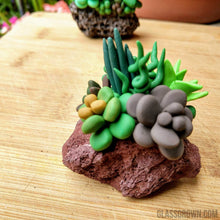 Load image into Gallery viewer, Tiny Succulent Rock Decor-Aquarium Decor-Glass Grown-Glass Grown Aquatics-Aquarium live fish plants, decor

